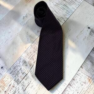 Vintage 80s Brooks Brothers Makers Silk Tie USA Navy Pink Dot Ivy Style Necktie